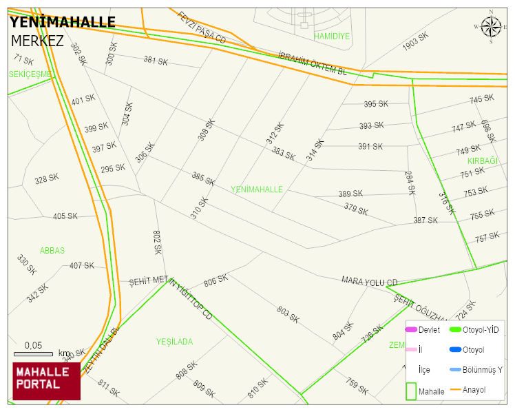 YENİMAHALLE Mahallesi Haritası | Coğrafi Yapı ve Detaylı Haritası