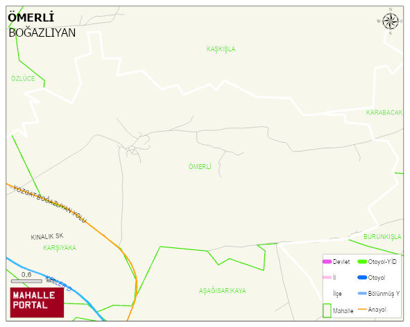 YENİPAZAR BELDESİ ÖMERLİ Mahallesi Haritası | Coğrafi Yapı ve Detaylı Haritası