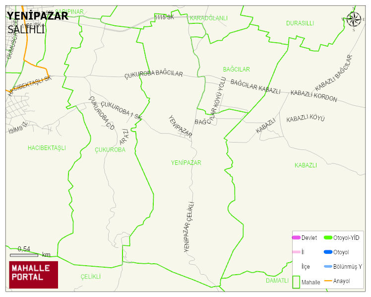 YENİPAZAR Mahallesi Haritası | İnteraktif Köy ve Mahalle Sınırları