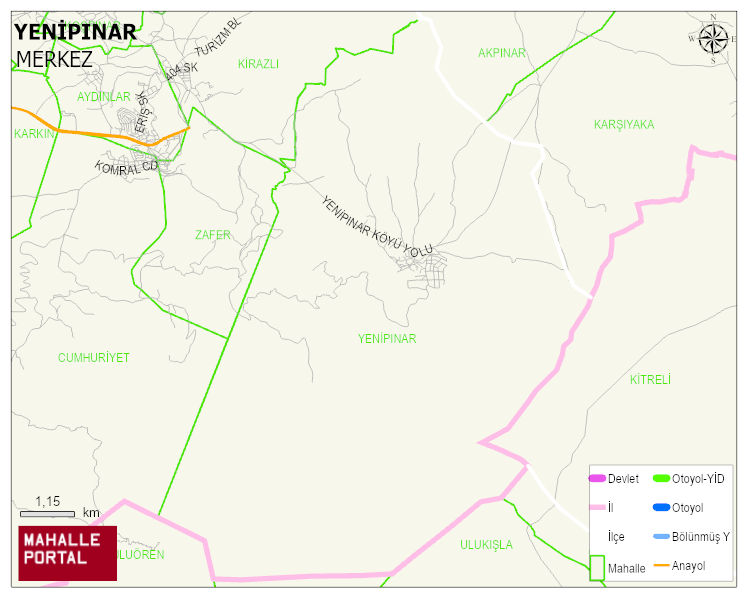 YENİPINAR Köyü Haritası | Güncel Mahalle ve Köy Haritası