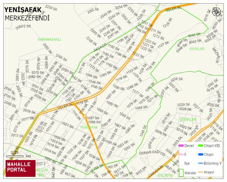 YENİŞAFAK Mahallesi Haritası | Mahalle Sokak Haritası