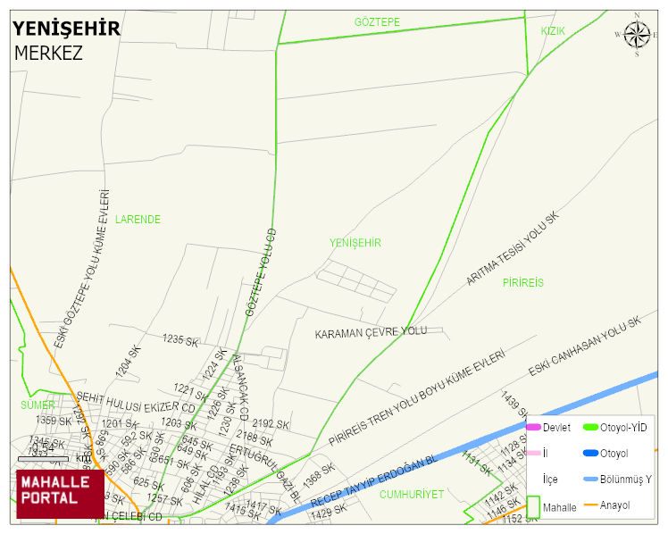 YENİŞEHİR Mahallesi Haritası | Uydu Görüntüsü ve Harita Detayları