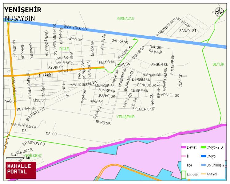 YENİŞEHİR Mahallesi Haritası | İnteraktif Köy ve Mahalle Sınırları