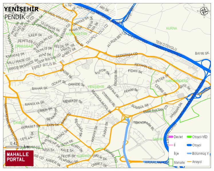 YENİŞEHİR Mahallesi Haritası | Güncel Mahalle ve Köy Haritası