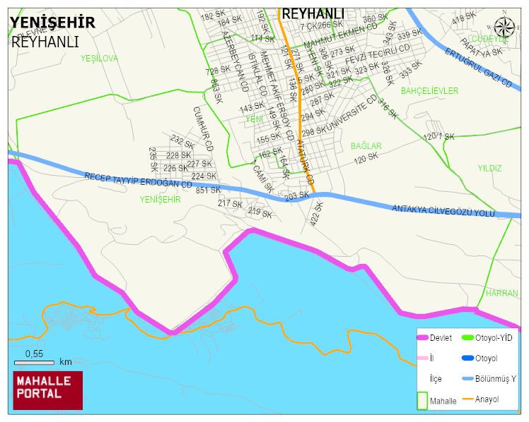 YENİŞEHİR Mahallesi Haritası | Detaylı Köy ve Mahalle Görünümü