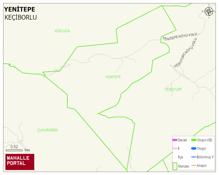 YENİTEPE Köyü Haritası | İnteraktif Köy ve Mahalle Sınırları