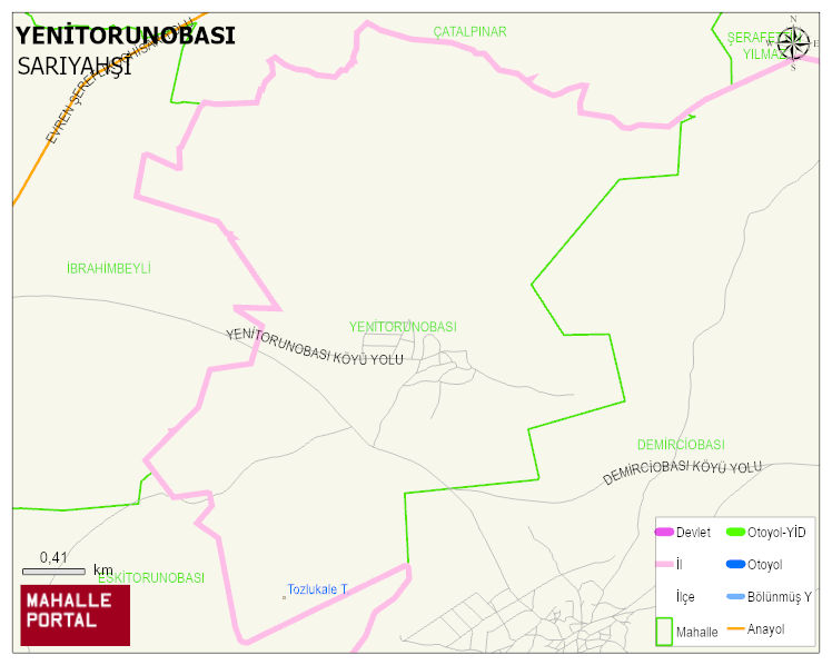 YENİTORUNOBASI Köyü Haritası | Güncel Mahalle ve Köy Haritası