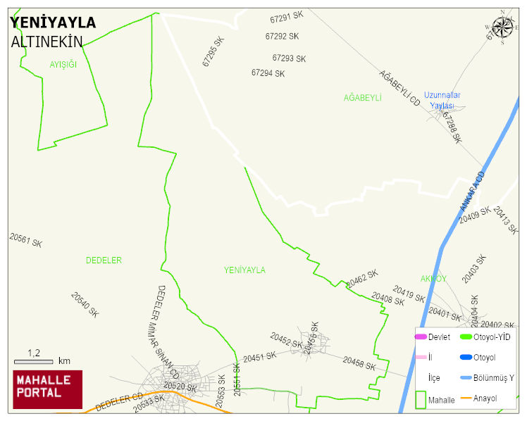 YENİYAYLA Mahallesi Haritası | Mahalle Sokak Haritası