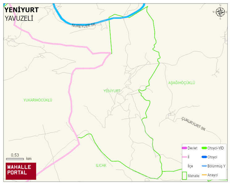 YENİYURT Mahallesi Haritası | İnteraktif Köy ve Mahalle Sınırları
