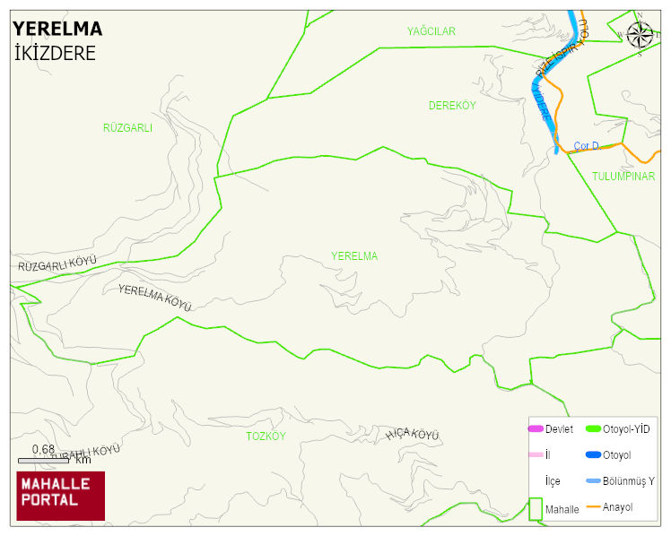 YERELMA Köyü Haritası | Mahalle ve Köy Sınırı