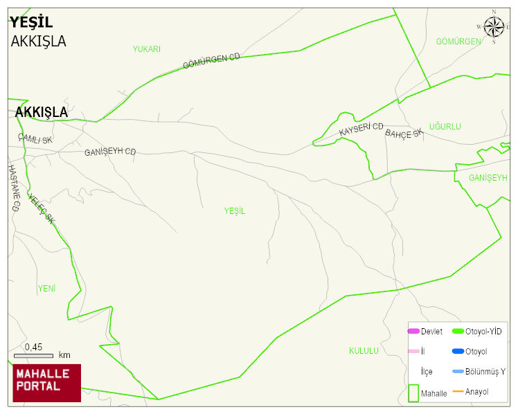 YEŞİL Mahallesi Haritası | Mahalle Sokak Haritası