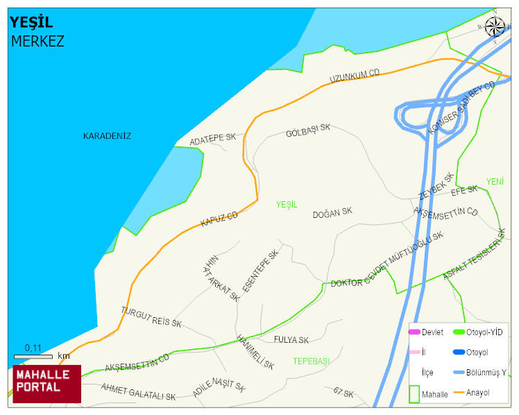 YEŞİL Mahallesi Haritası | Detaylı Köy ve Mahalle Görünümü