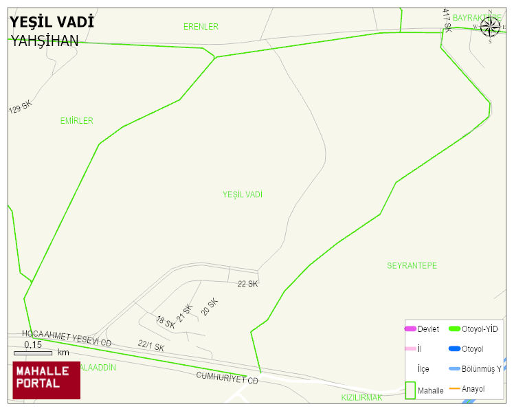 YEŞİL VADİ Mahallesi Haritası | Detaylı Köy ve Mahalle Görünümü
