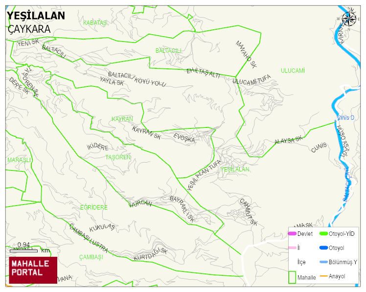 YEŞİLALAN Mahallesi Haritası | İnteraktif Köy ve Mahalle Sınırları