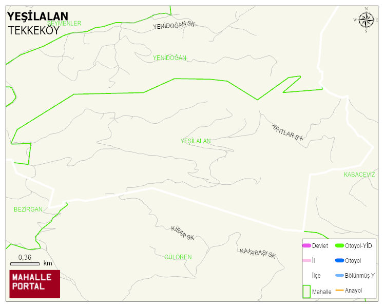 YEŞİLALAN Mahallesi Haritası | Mahalle Sokak Haritası