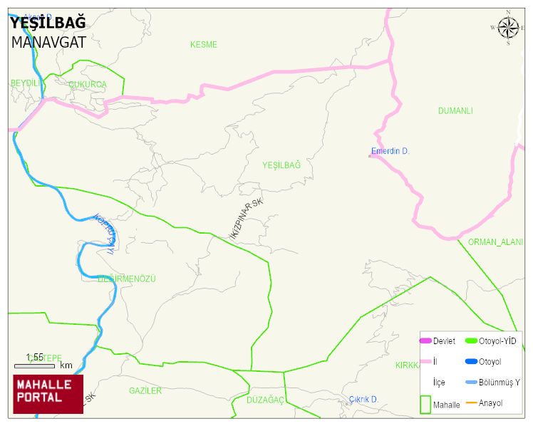 YEŞİLBAĞ Mahallesi Haritası | Coğrafi Yapı ve Detaylı Haritası