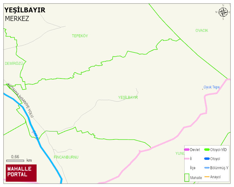 YEŞİLBAYIR Köyü Haritası | Detaylı Köy ve Mahalle Görünümü