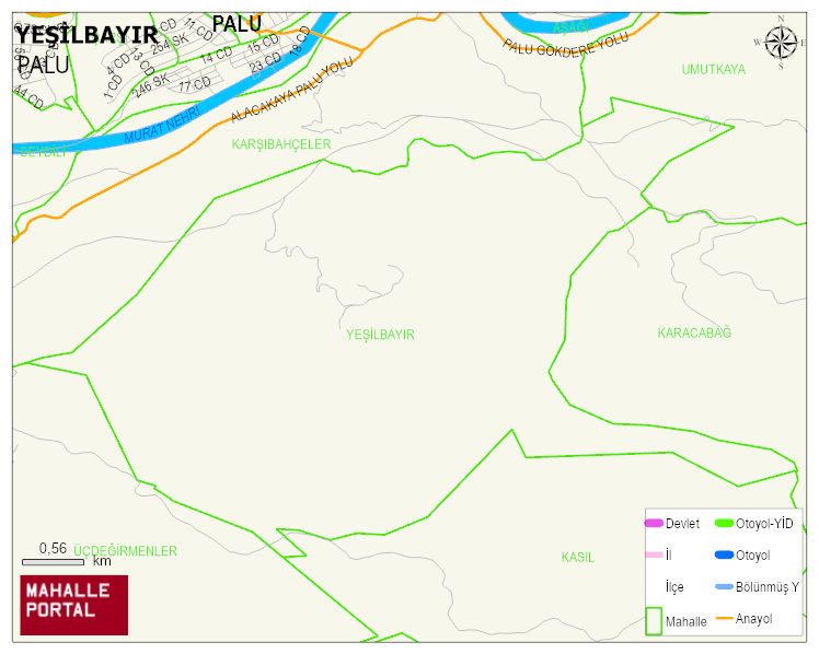 YEŞİLBAYIR Köyü Haritası | İnteraktif Köy ve Mahalle Sınırları