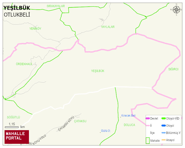 YEŞİLBÜK Köyü Haritası | İnteraktif Köy ve Mahalle Sınırları