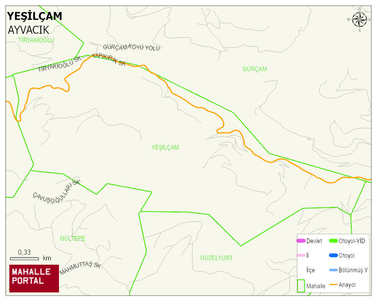 YEŞİLÇAM Mahallesi Haritası | Güncel Mahalle ve Köy Haritası