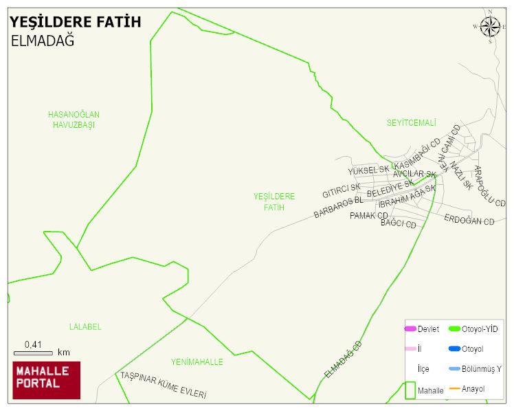 YEŞİLDERE FATİH Mahallesi Haritası | Mahalle ve Köy Sınırı