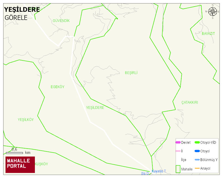 YEŞİLDERE Köyü Haritası | Coğrafi Yapı ve Detaylı Haritası