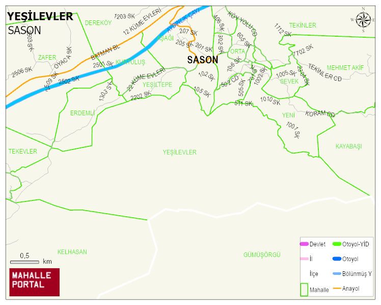 YEŞİLEVLER Mahallesi Haritası | Detaylı Köy ve Mahalle Görünümü