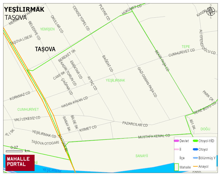 YEŞİLIRMAK Mahallesi Haritası | İnteraktif Köy ve Mahalle Sınırları