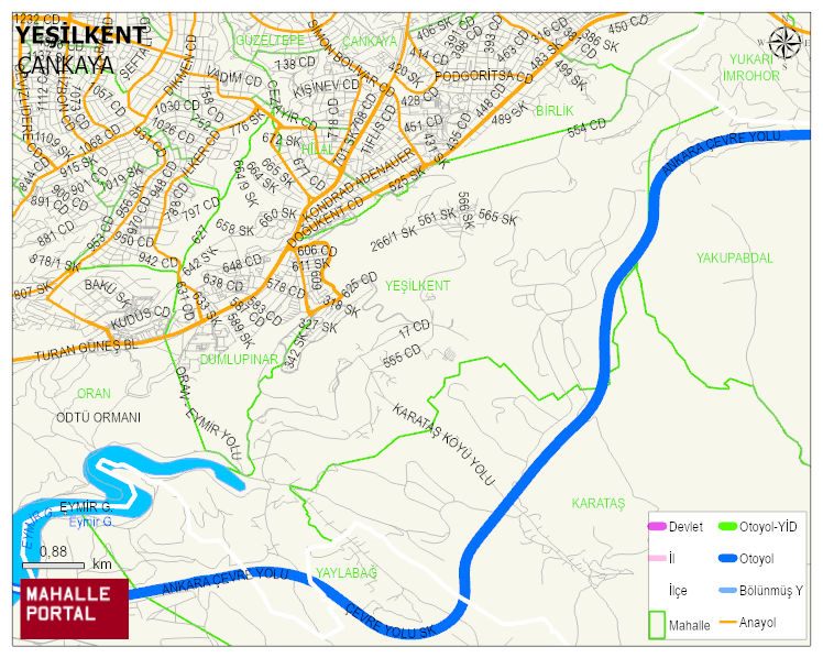 YEŞİLKENT Mahallesi Haritası | Güncel Mahalle ve Köy Haritası