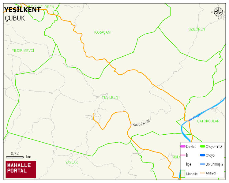 YEŞİLKENT Mahallesi Haritası | Detaylı Köy ve Mahalle Görünümü