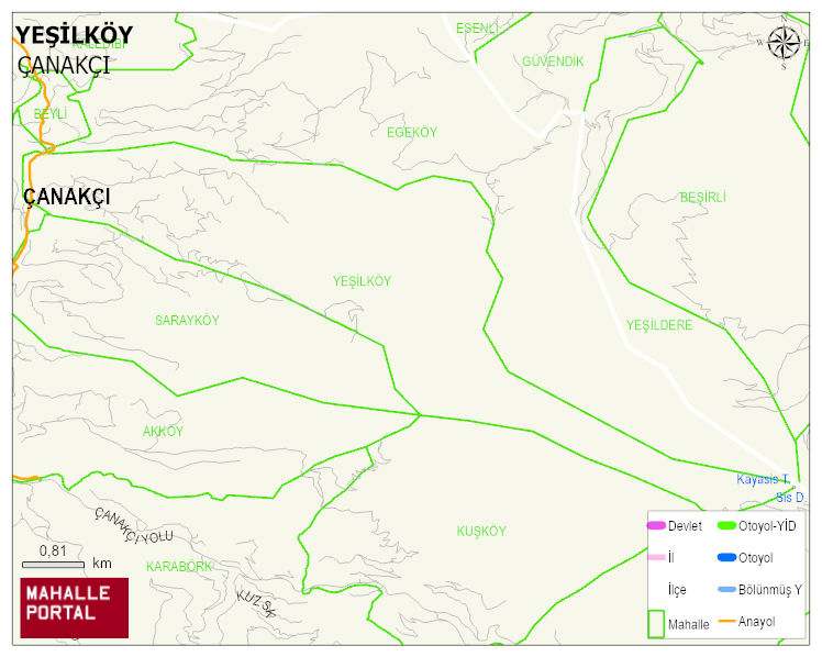 YEŞİLKÖY Köyü Haritası | İnteraktif Köy ve Mahalle Sınırları