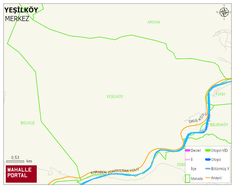 YEŞİLKÖY Köyü Haritası | Güncel Mahalle ve Köy Haritası