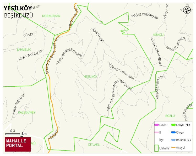 YEŞİLKÖY Mahallesi Haritası | Güncel Mahalle ve Köy Haritası