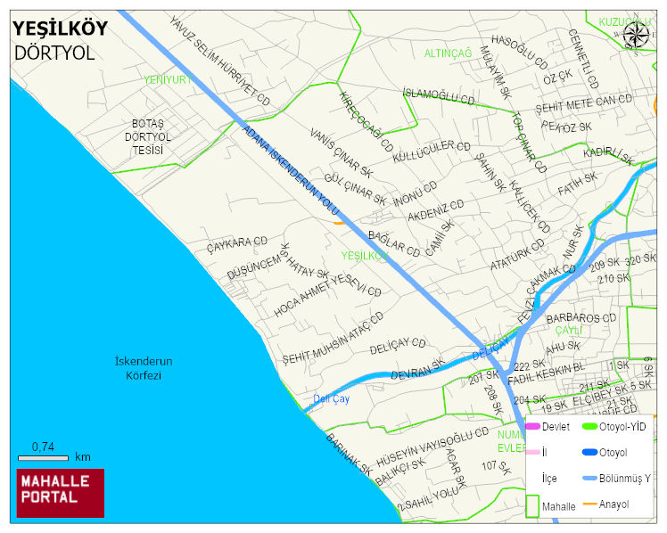 YEŞİLKÖY Mahallesi Haritası | Detaylı Köy ve Mahalle Görünümü