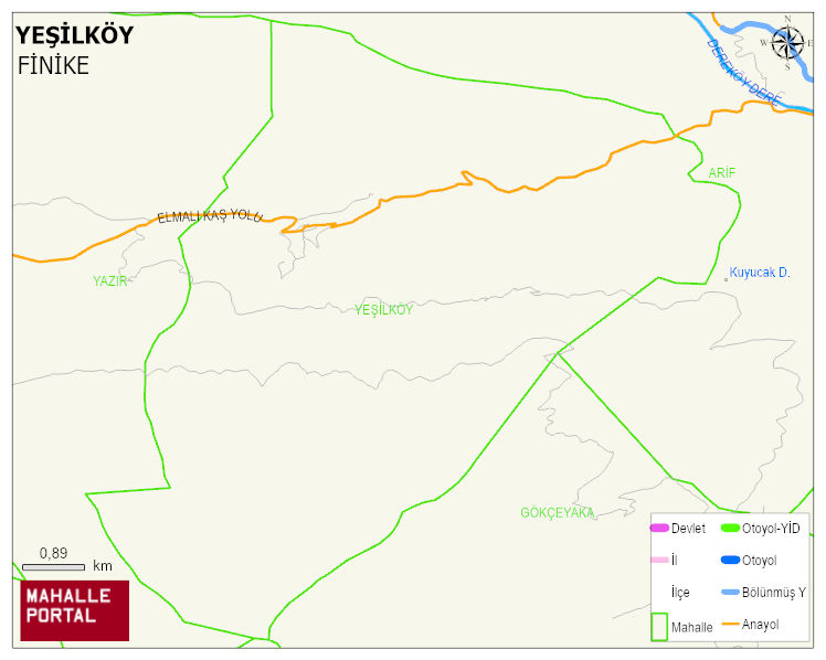 YEŞİLKÖY Mahallesi Haritası | Mahalle ve Köy Sınırı