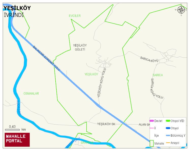 YEŞİLKÖY Mahallesi Haritası | İnteraktif Köy ve Mahalle Sınırları