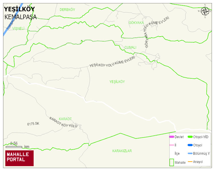 YEŞİLKÖY Mahallesi Haritası | Coğrafi Yapı ve Detaylı Haritası
