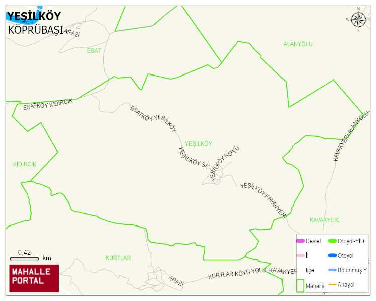 YEŞİLKÖY Mahallesi Haritası | Coğrafi Yapı ve Detaylı Haritası