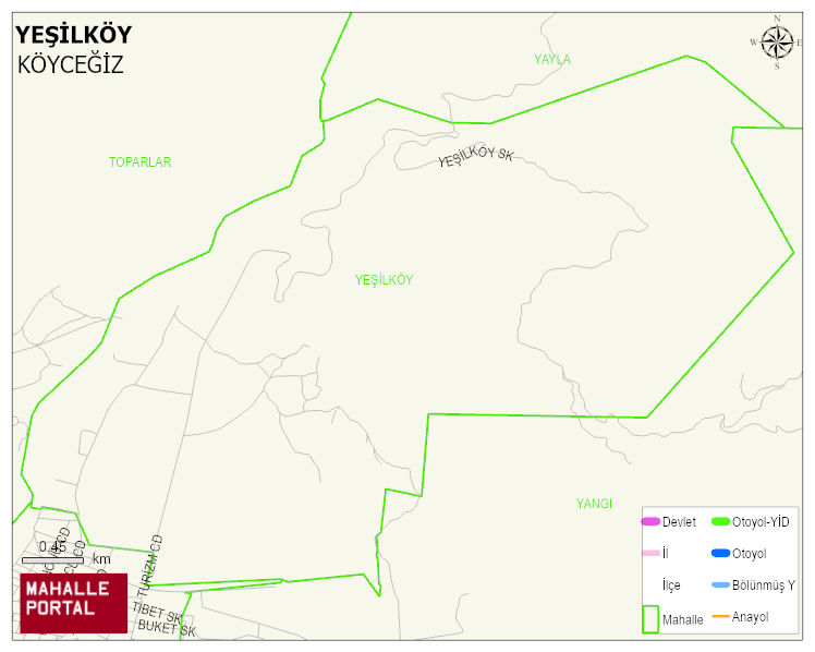 YEŞİLKÖY Mahallesi Haritası | Mahalle ve Köy Sınırı