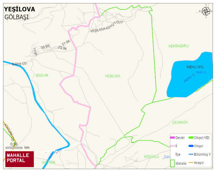 YEŞİLOVA Köyü Haritası | Güncel Mahalle ve Köy Haritası