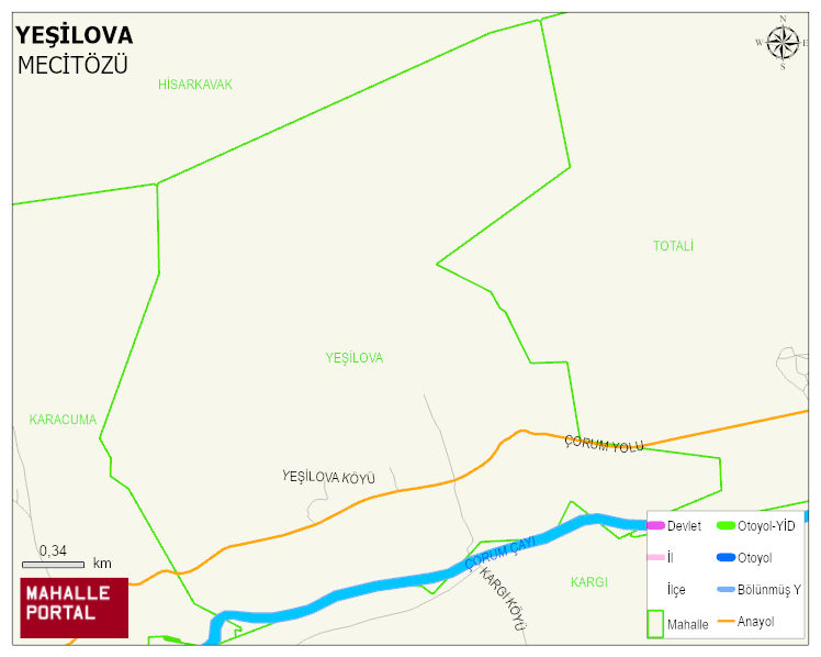 YEŞİLOVA Köyü Haritası | Detaylı Köy ve Mahalle Görünümü