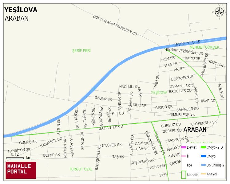 YEŞİLOVA Mahallesi Haritası | İnteraktif Köy ve Mahalle Sınırları