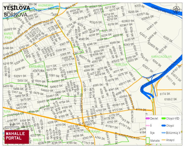 YEŞİLOVA Mahallesi Haritası | İnteraktif Köy ve Mahalle Sınırları