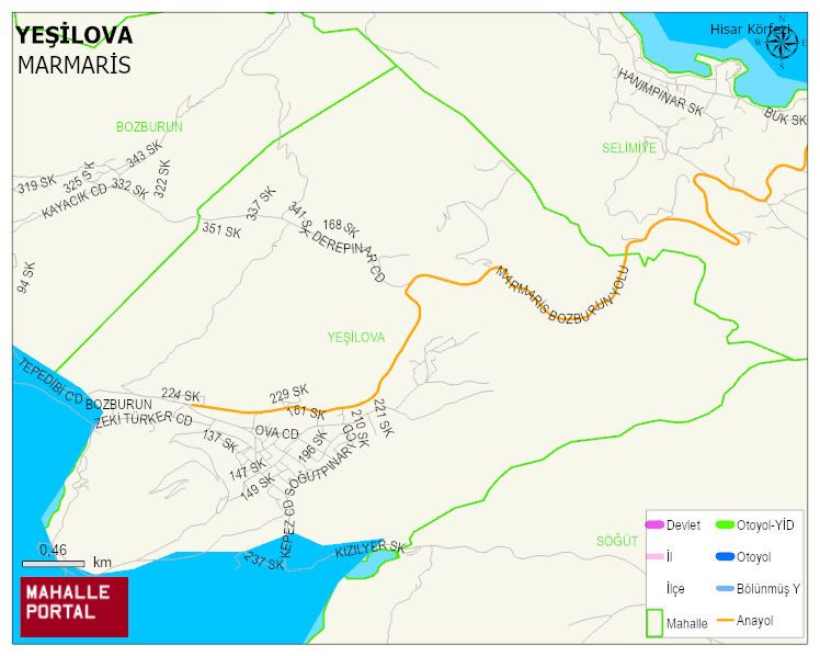 BOZBURUN Mahallesi Haritası | Mahalle ve Köy Sınırı
