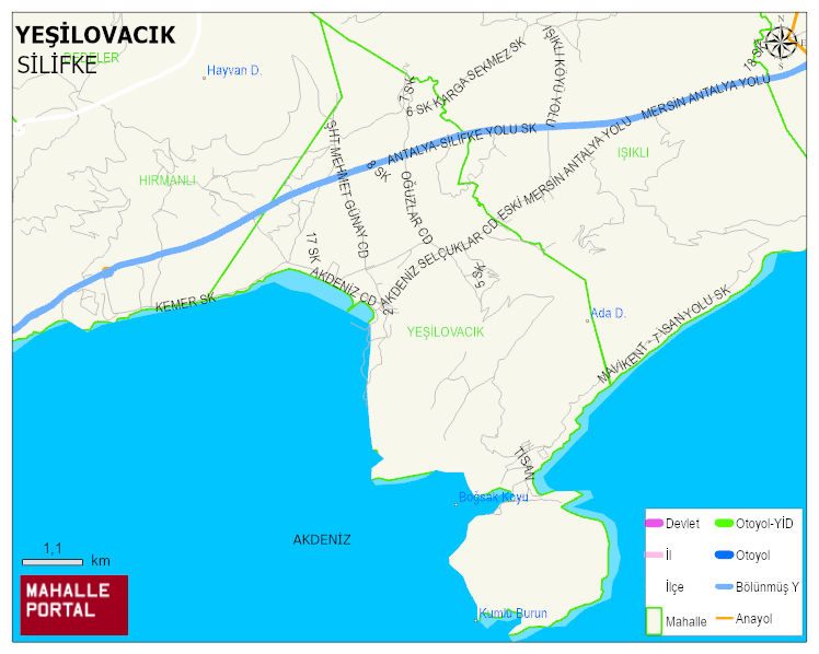 YEŞİLOVACIK Mahallesi Haritası | Mahalle Sokak Haritası