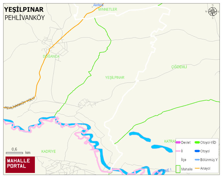 YEŞİLPINAR Köyü Haritası | İnteraktif Köy ve Mahalle Sınırları