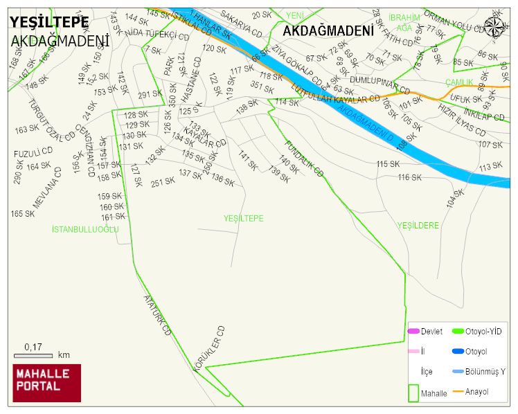 YEŞİLTEPE Mahallesi Haritası | İnteraktif Köy ve Mahalle Sınırları