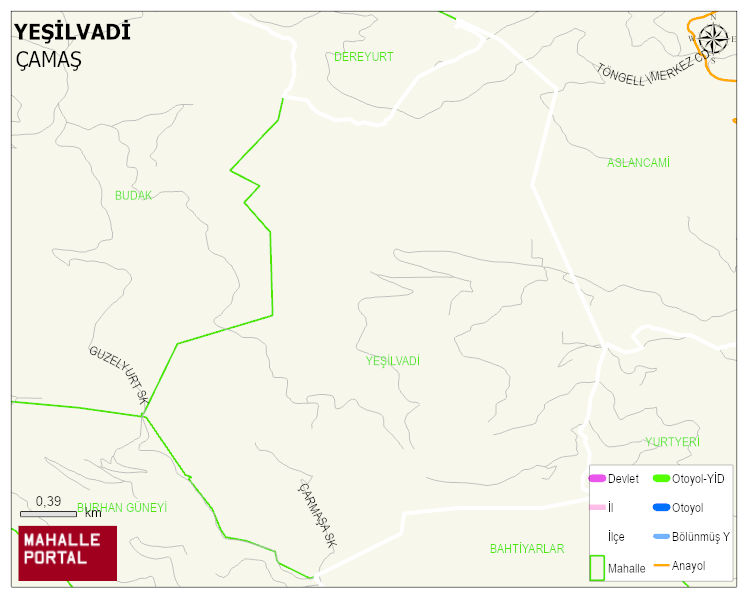 YEŞİLVADİ Mahallesi Haritası | Detaylı Köy ve Mahalle Görünümü