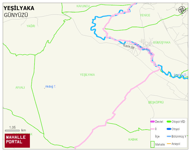 YEŞİLYAKA Mahallesi Haritası | Uydu Görüntüsü ve Harita Detayları