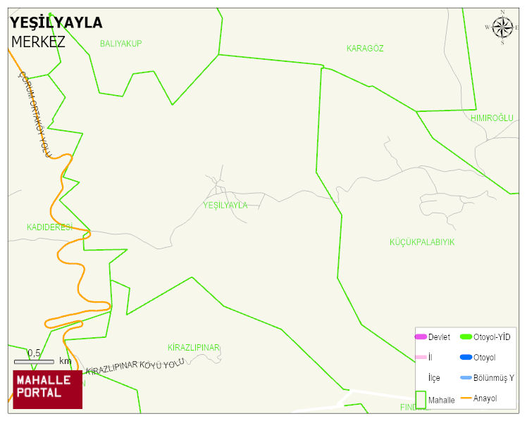 YEŞİLYAYLA Köyü Haritası | Güncel Mahalle ve Köy Haritası